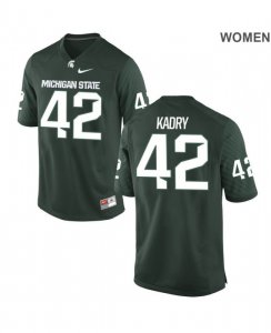 Women's Michigan State Spartans NCAA #42 Hussien Kadry Green Authentic Nike Stitched College Football Jersey IM32N15YI